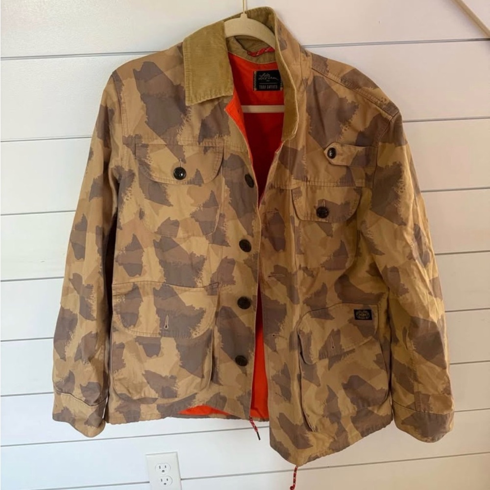 L.L. Bean Todd Snyder Men's Tan and Brown Camouflage Jacket